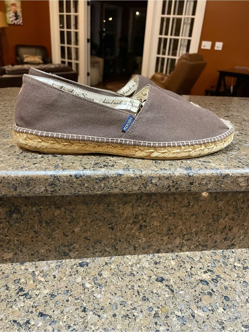 Viscata Barcelona Slip On Espadrilles Jute Sole Casual Boho Resort Neutral Sz 11
